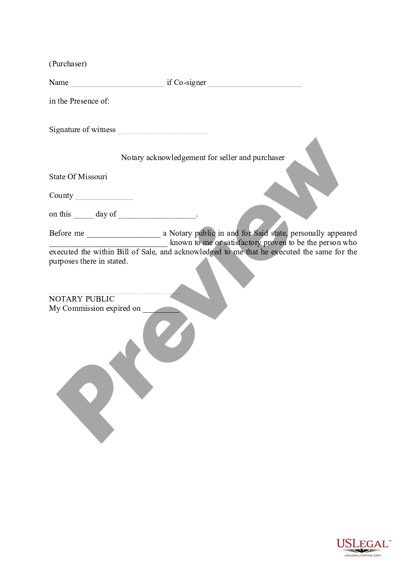 Missouri Affidavit For Judgment US Legal Forms