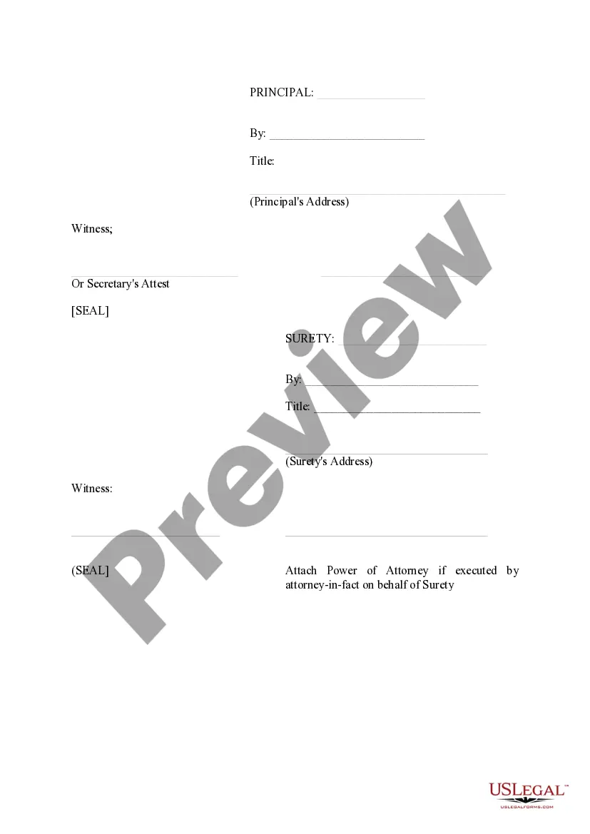 Preview Performance Bond