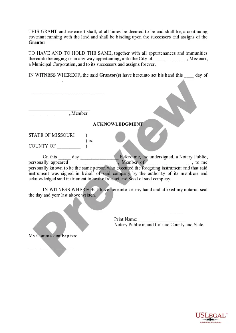 Preview Utility Easement
