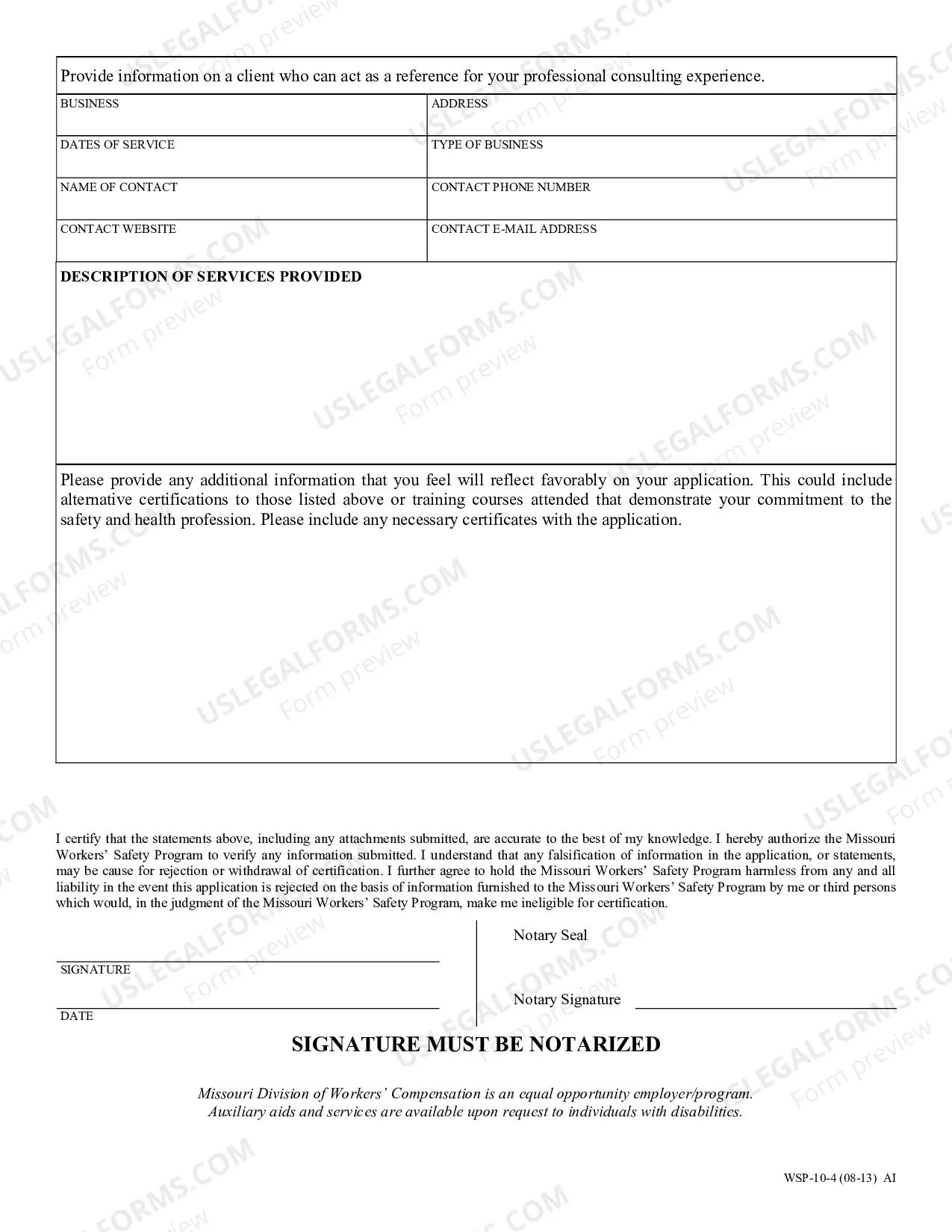 Preview Application for Certification - Safety Consultant/Safety Engineer