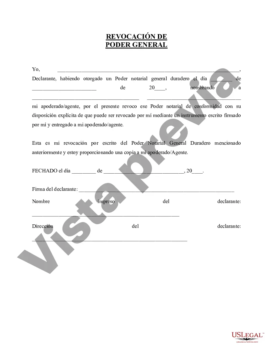 Preview Revocación del Poder General Duradero
