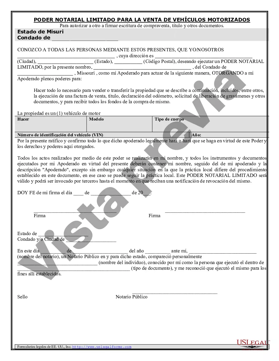 Preview Poder notarial para la venta de vehículos de motor