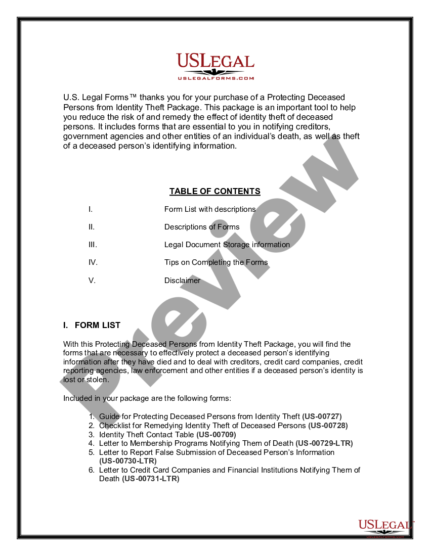 page 1 Protecting Deceased Persons from Identity Theft preview