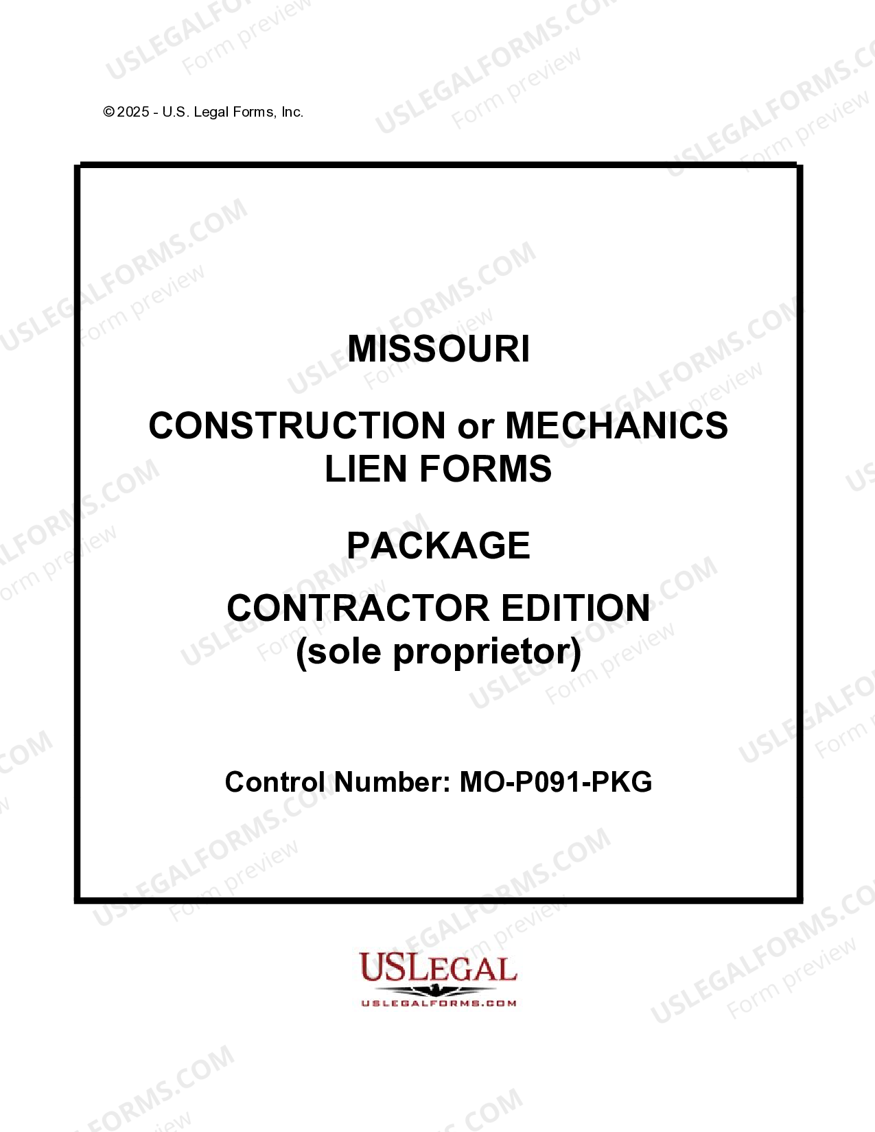 Missouri Construction or Mechanics Lien Package Individual Missouri Mechanics Lien Checklist