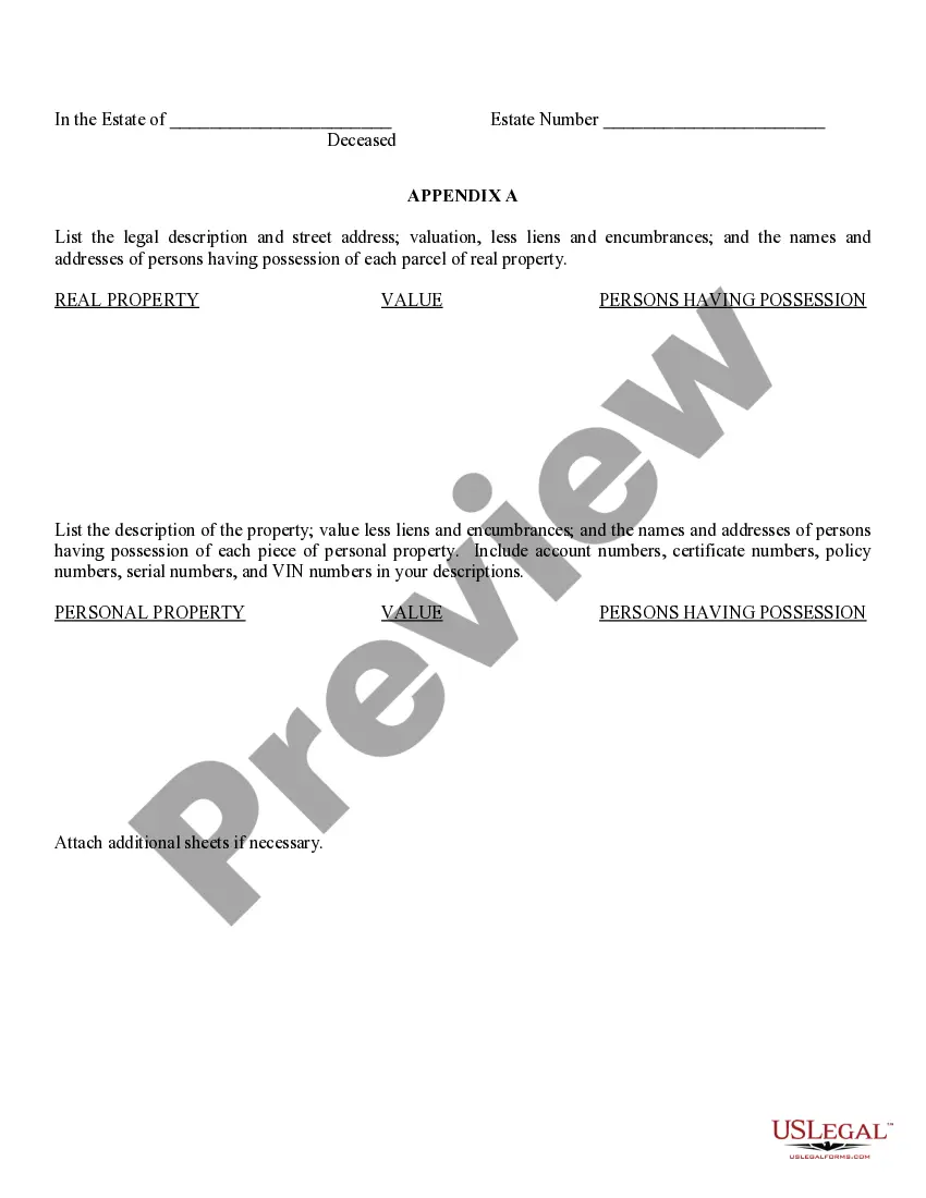 Preview Affidavit to Establish Title of Distributee to Property in Estate of Less Than $40,000