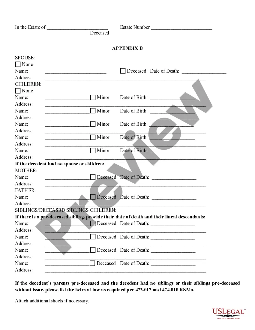 Preview Affidavit to Establish Title of Distributee to Property in Estate of Less Than $40,000