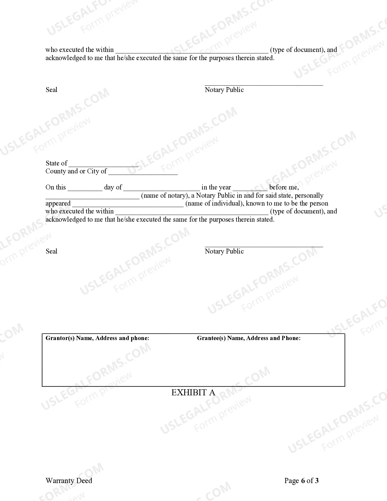 Preview Warranty Deed for Husband and Wife Converting Property from Tenants in Common to Joint Tenancy