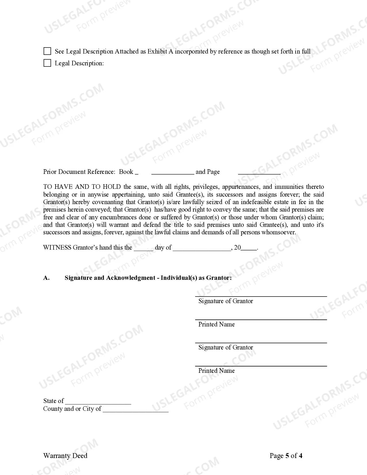 Preview Warranty Deed from Limited Partnership or LLC is the Grantor, or Grantee