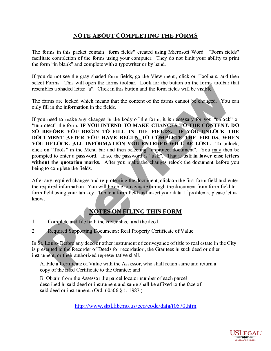 page 1 Warranty Deed from One Individual to Three Individuals as Tenants in Common preview