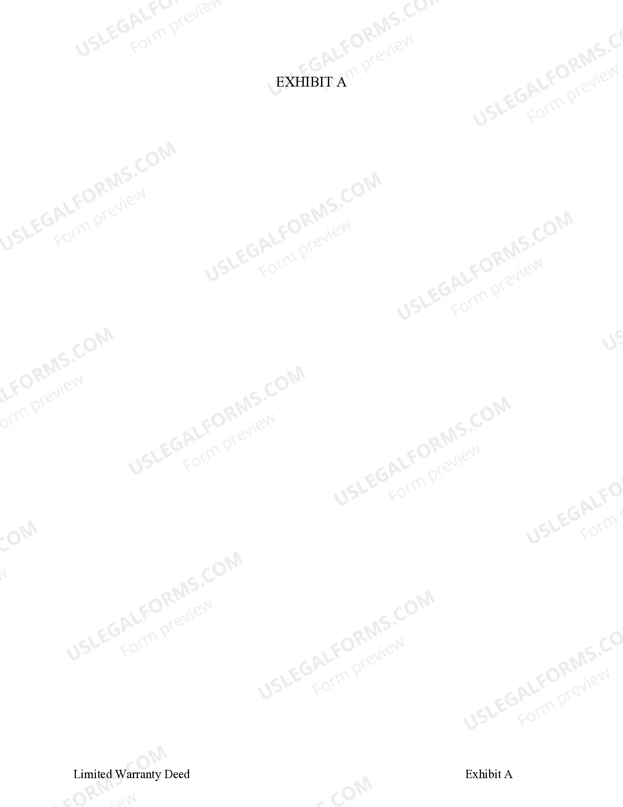 Preview Limited Warranty Deed from Individual to Individual