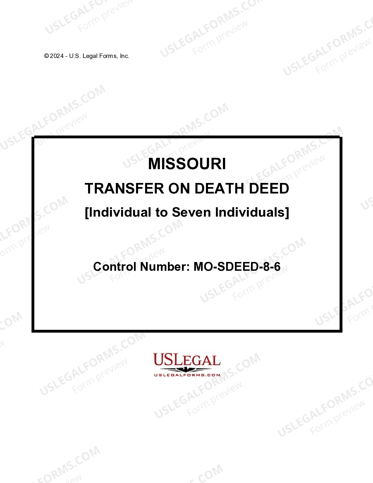 Missouri Transfer on Death Deed or TOD Beneficiary Deed for