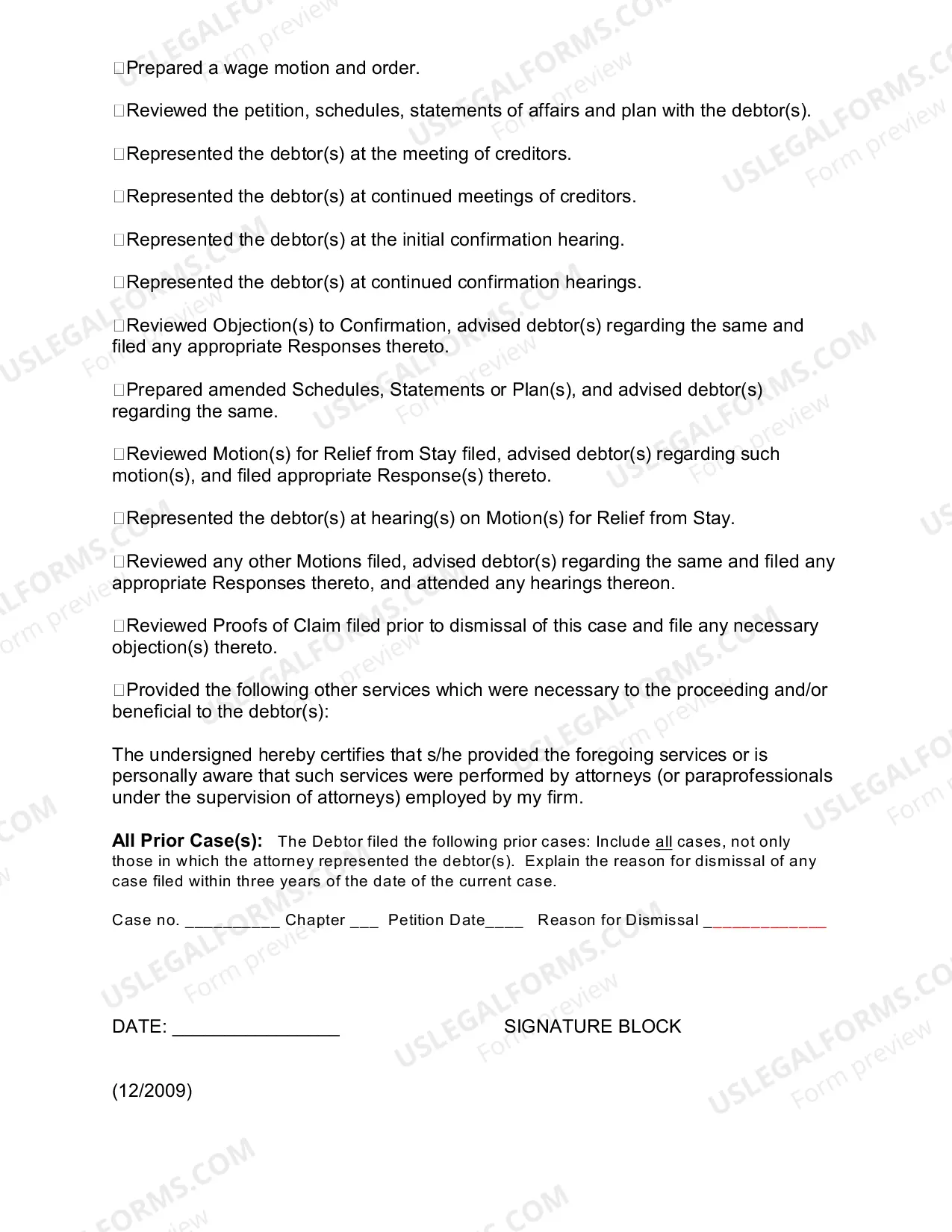 Preview Chapter 13 Attorney Fee Application (Short Form)