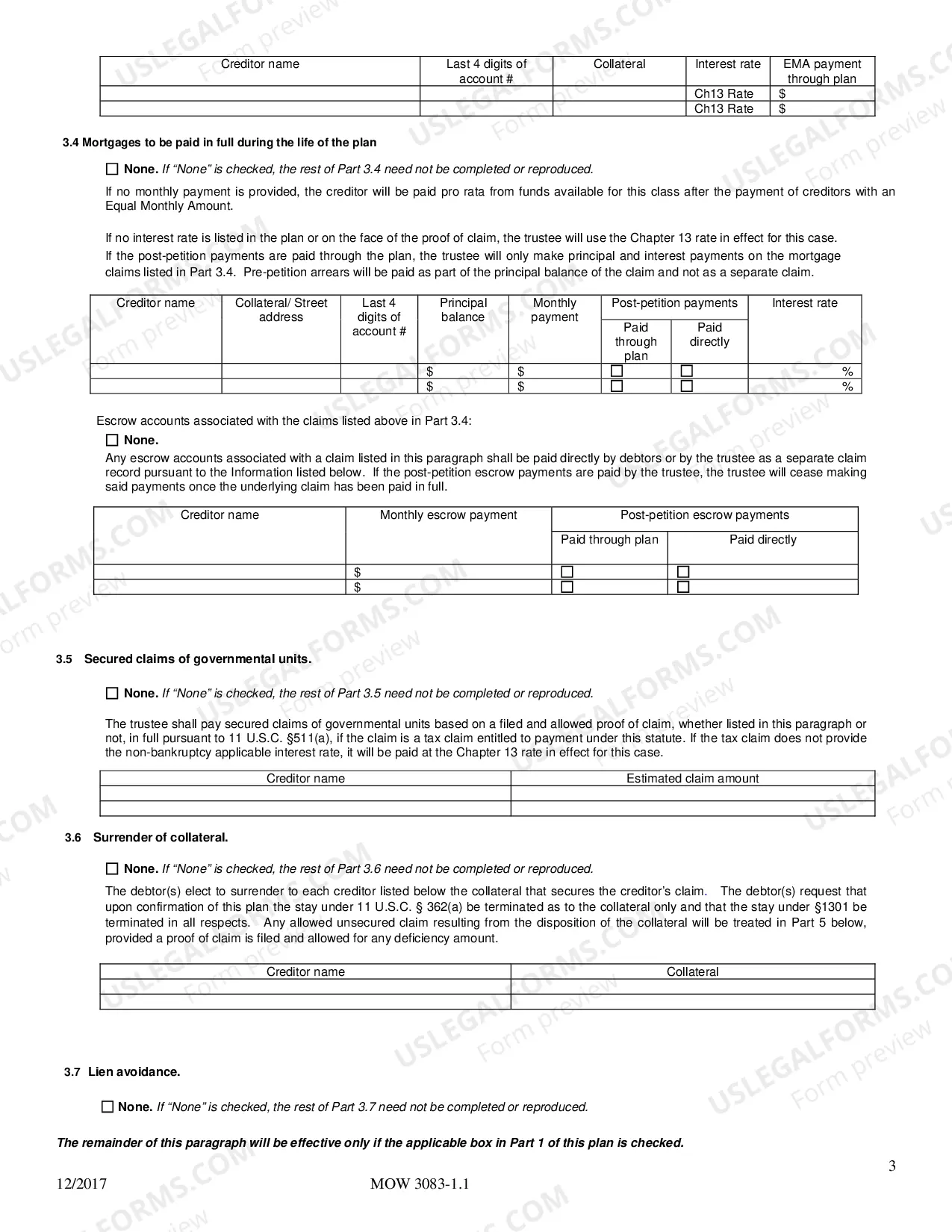 Preview Chapter 13 Plan and Plan Summary For Cases Filed On Or After October 17, 2005