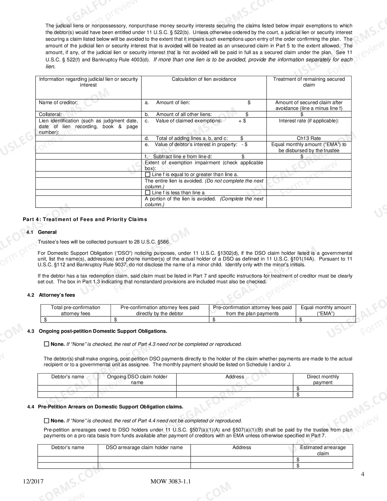 Preview Chapter 13 Plan and Plan Summary For Cases Filed On Or After October 17, 2005