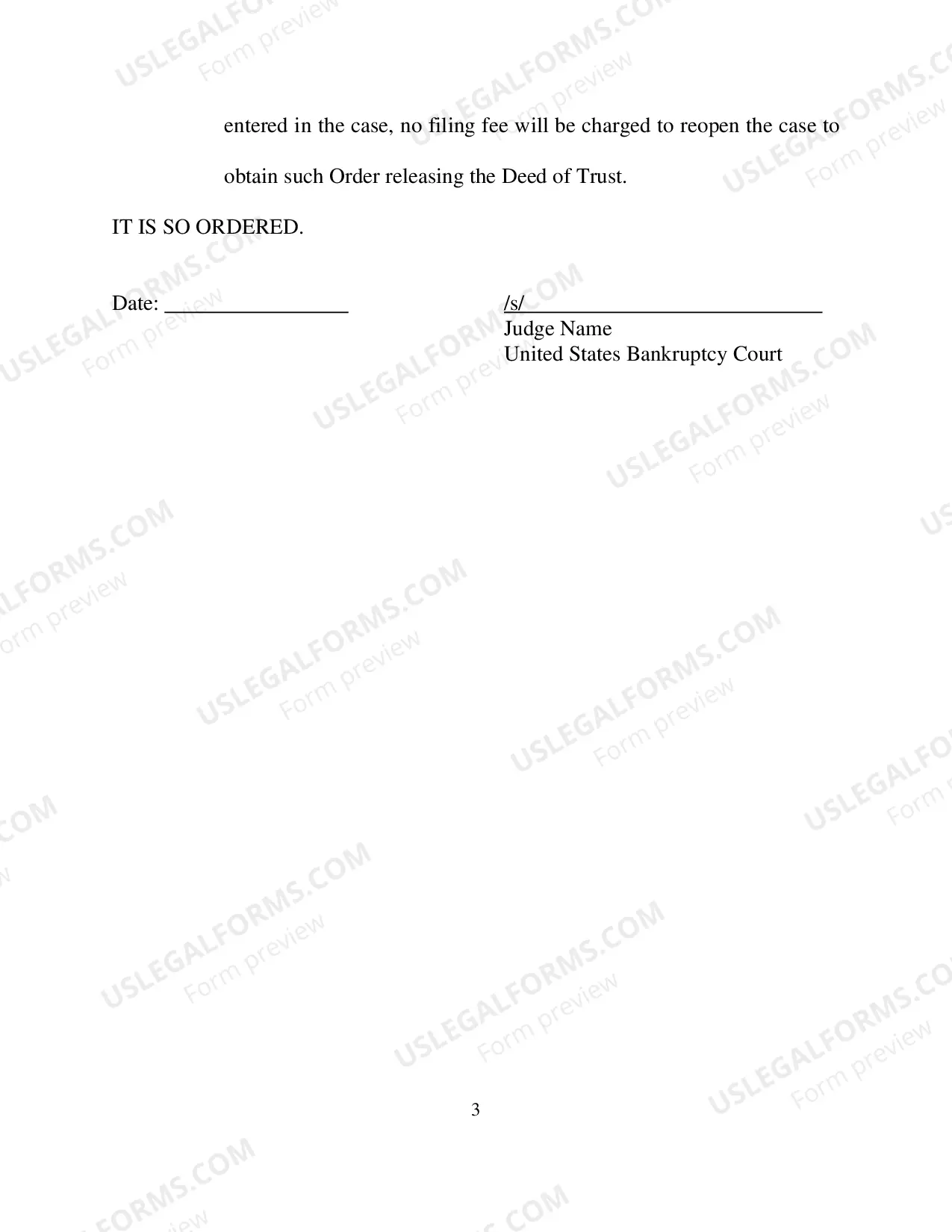 Preview Order On Complaint To Avoid Junior Lien On Real Property