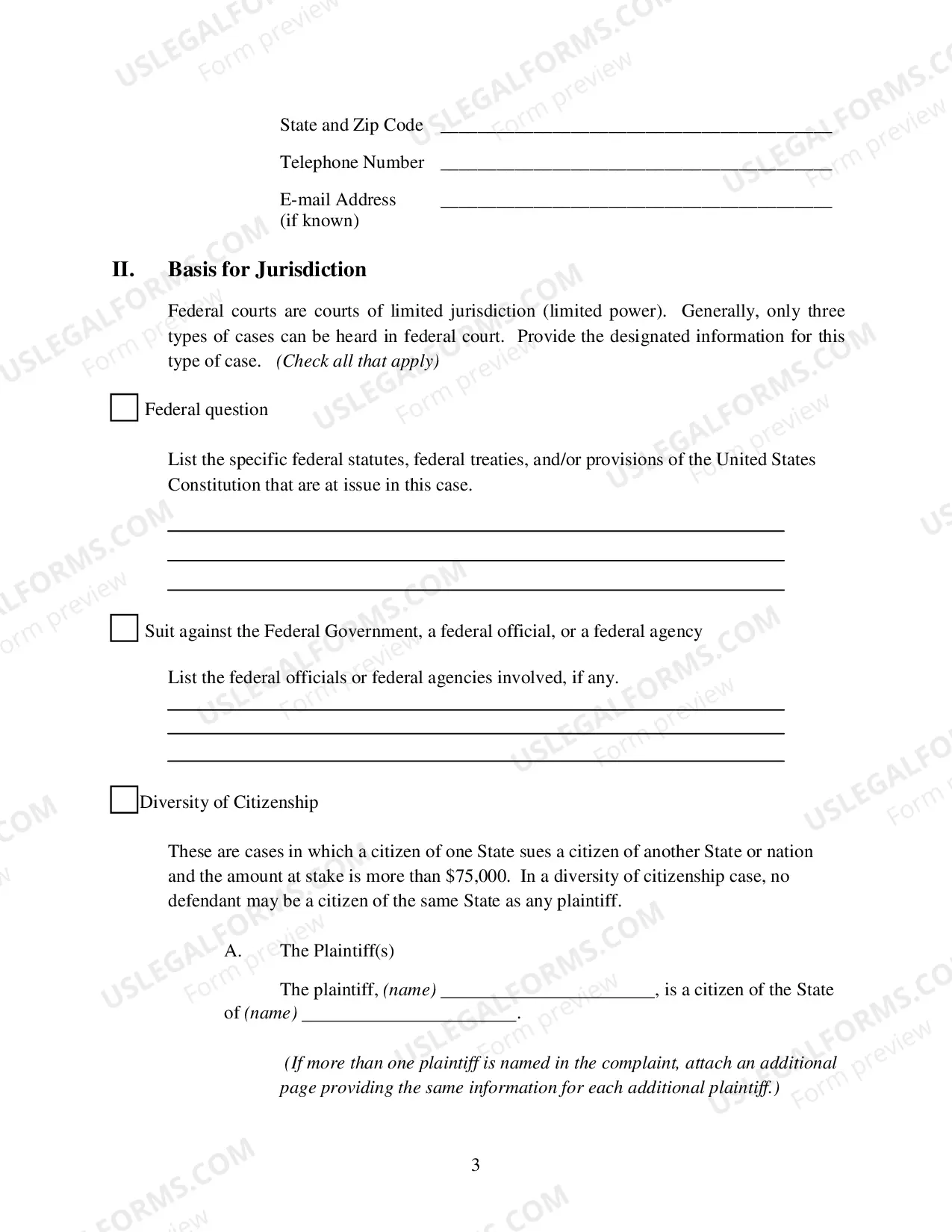 Preview Civil Complaint