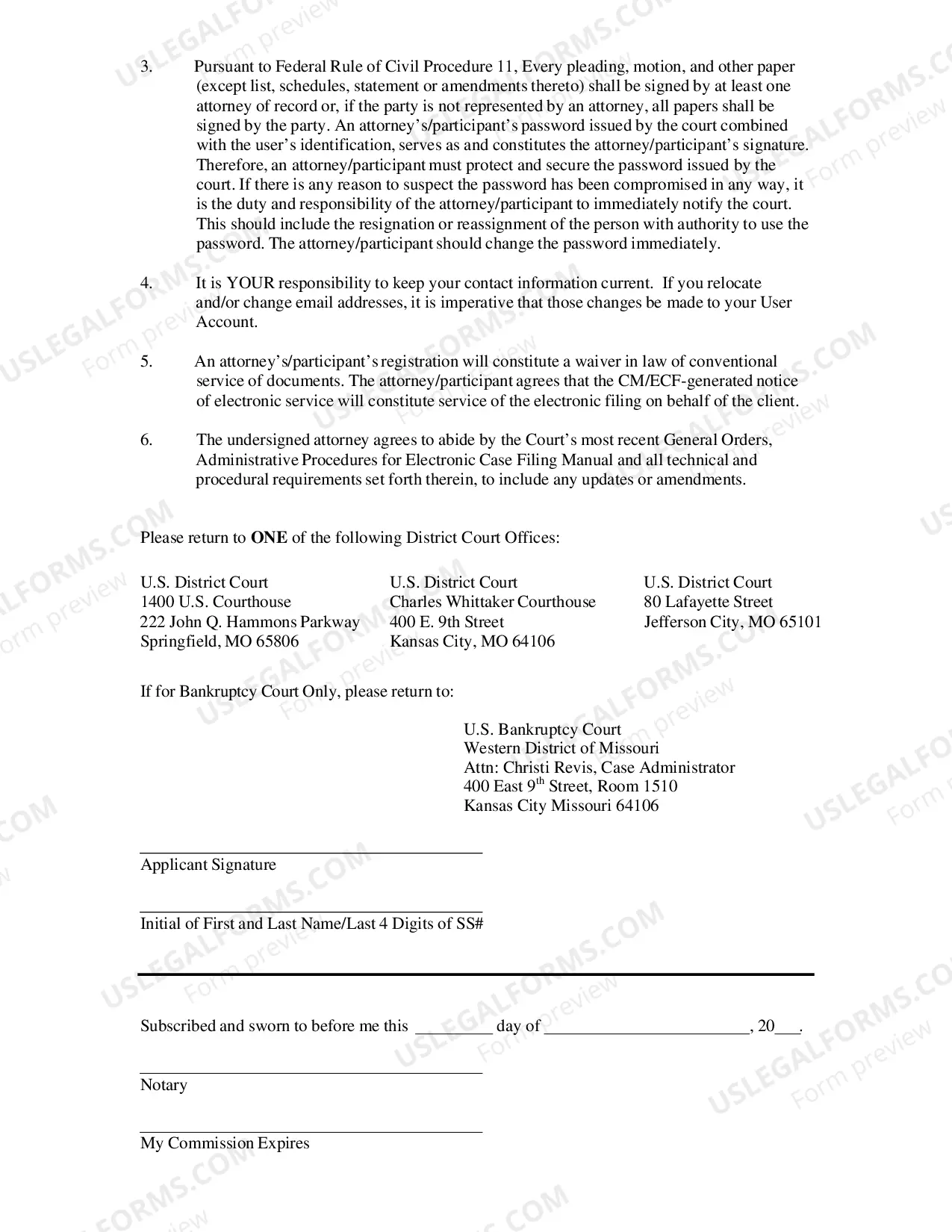Preview Petition for Admission - USDC/USBC - KS Reciprocity Packet