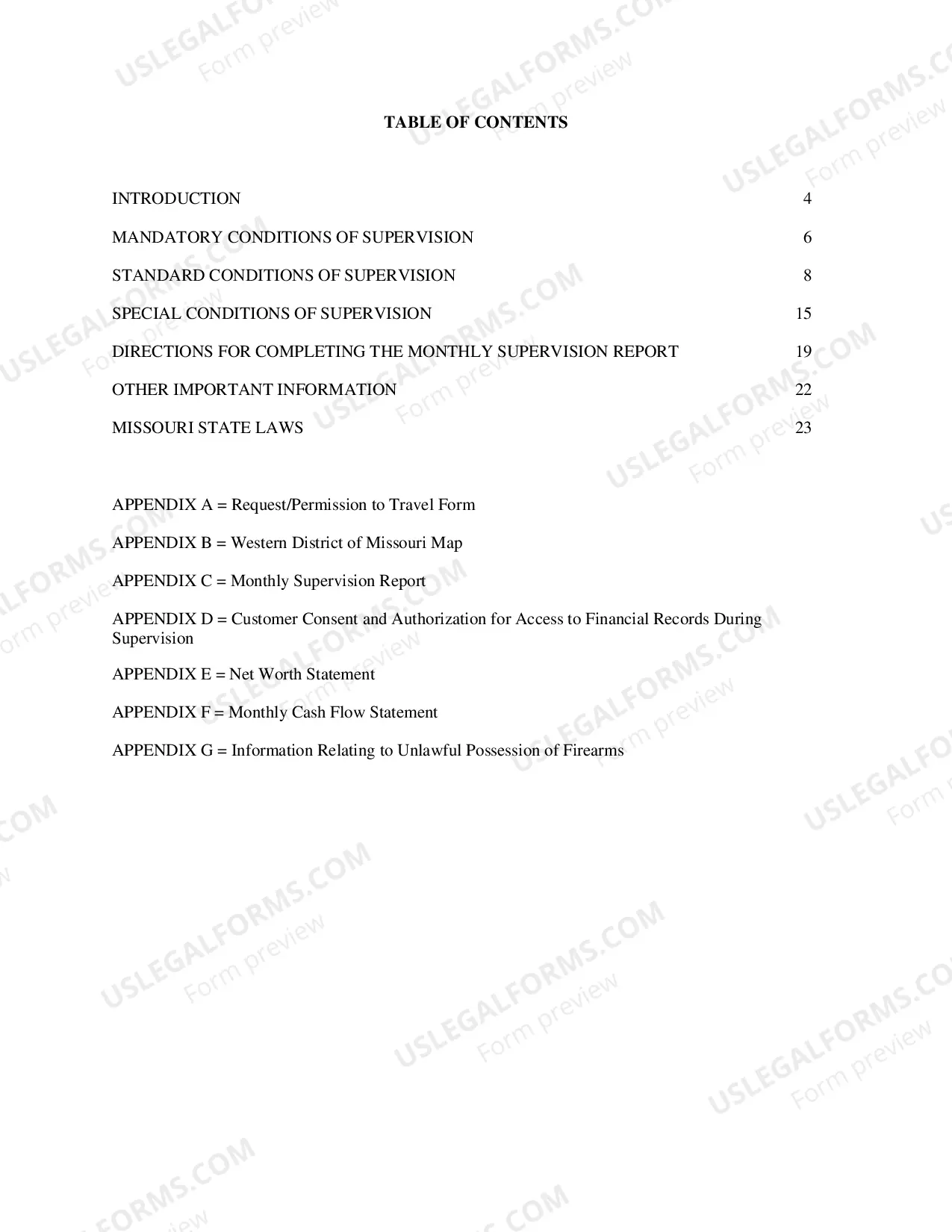 Preview Offender Orientation Handbook