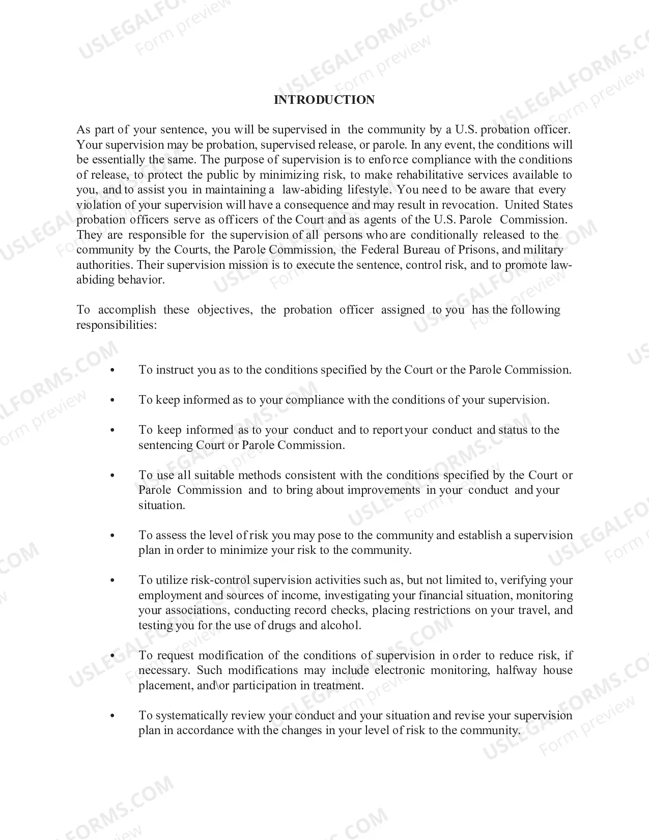 Preview Offender Orientation Handbook