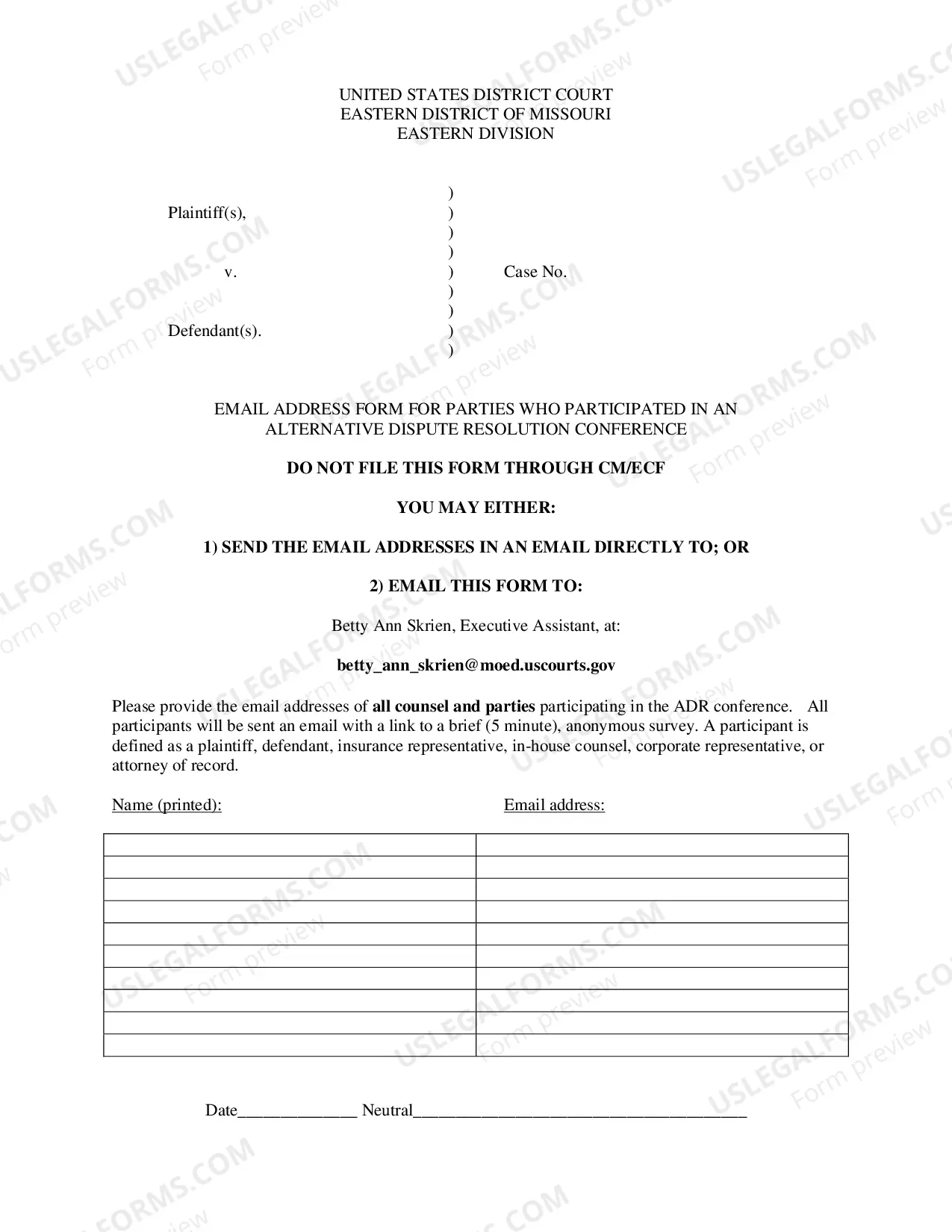 Preview Alternative Dispute Resolution Compliance Report