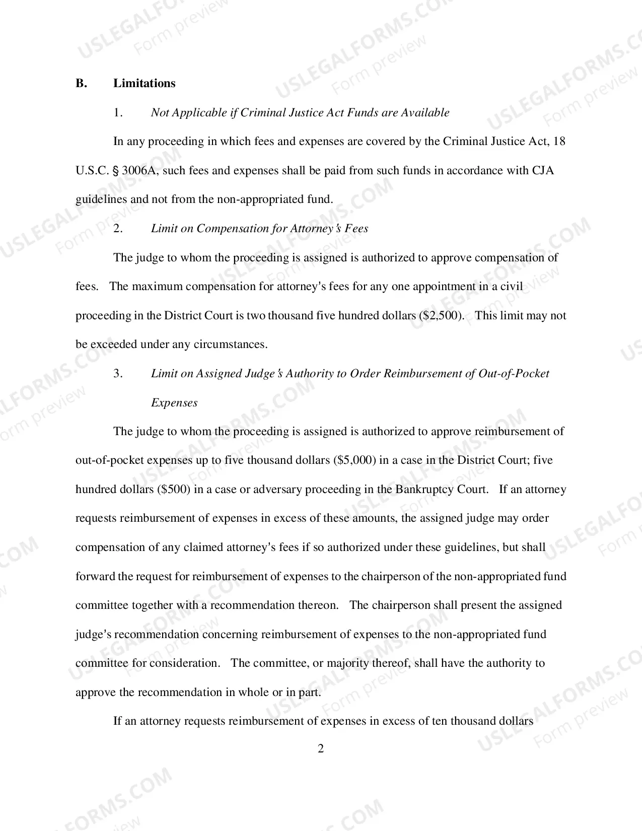 Preview Regulations for Expenditures and Fees