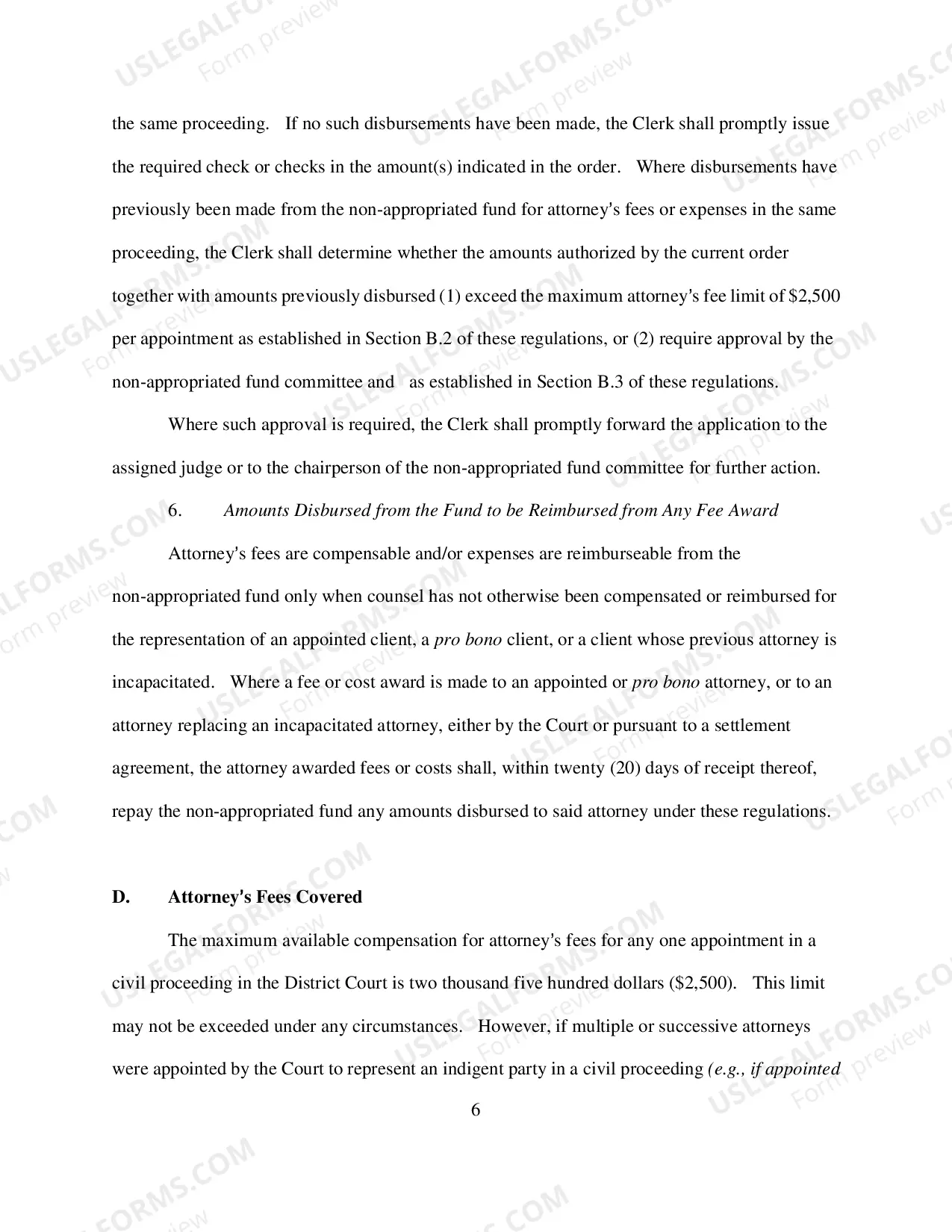 Preview Regulations for Expenditures and Fees