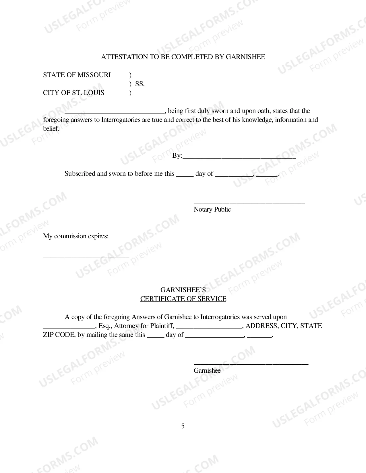 Preview Interrogatories Directed To Garnishee (Writ of Execution)