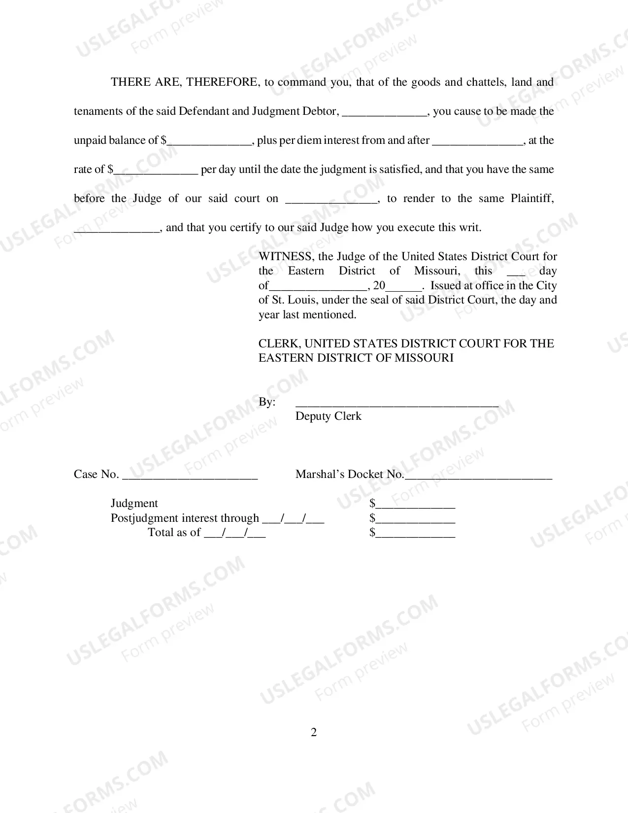 Preview Writ of Execution