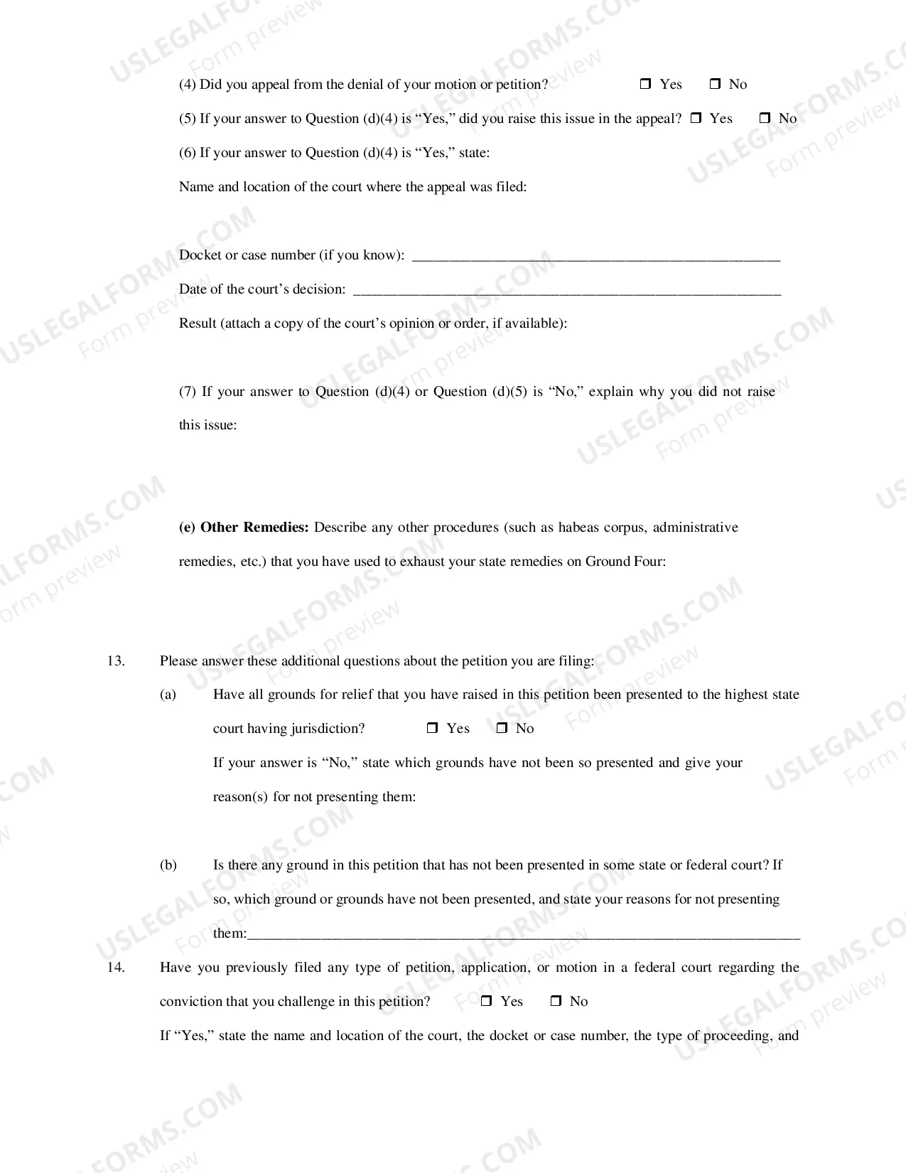 Preview 2254 Habeas Corpus Petition