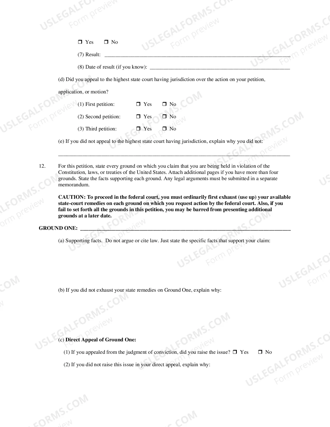 Preview 2254 Habeas Corpus Petition