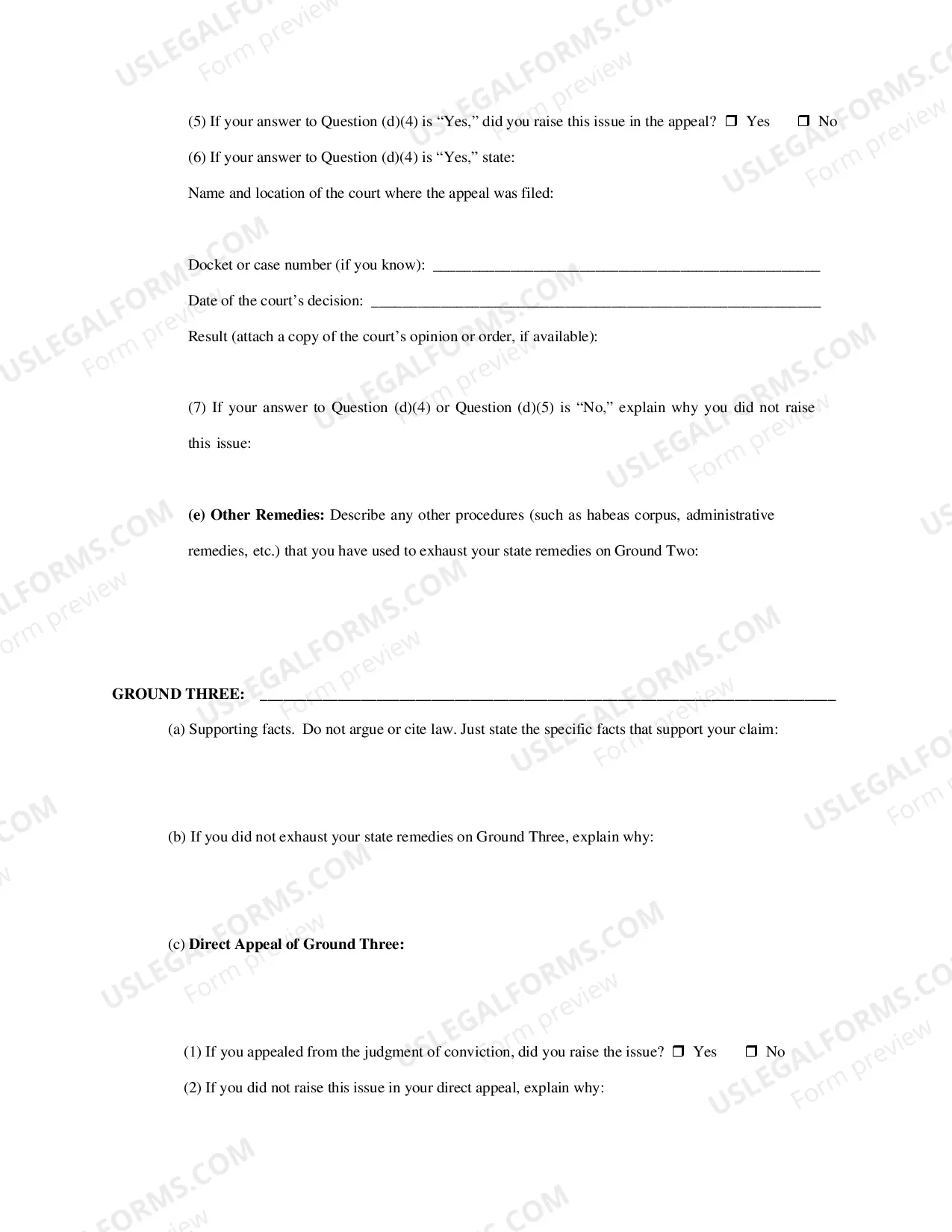 Preview 2254 Habeas Corpus Petition