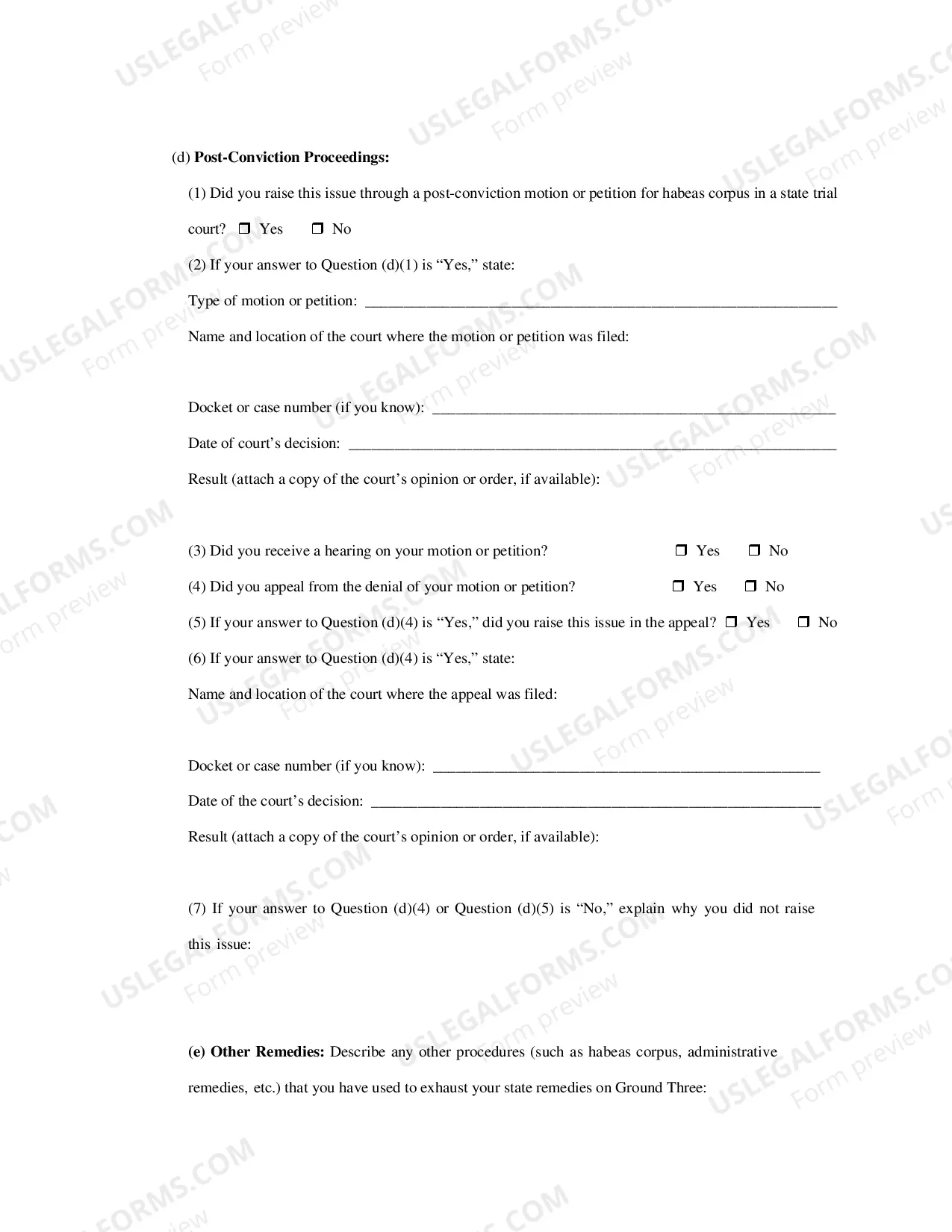 Preview 2254 Habeas Corpus Petition