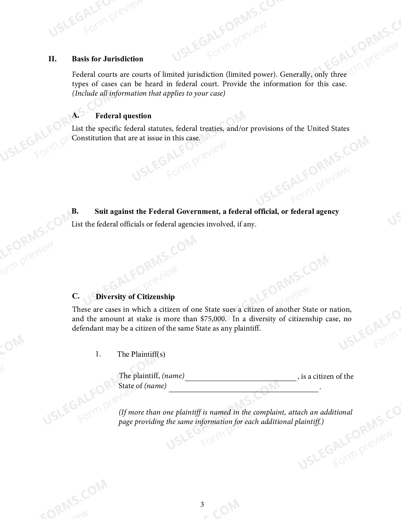 Preview Civil Complaint