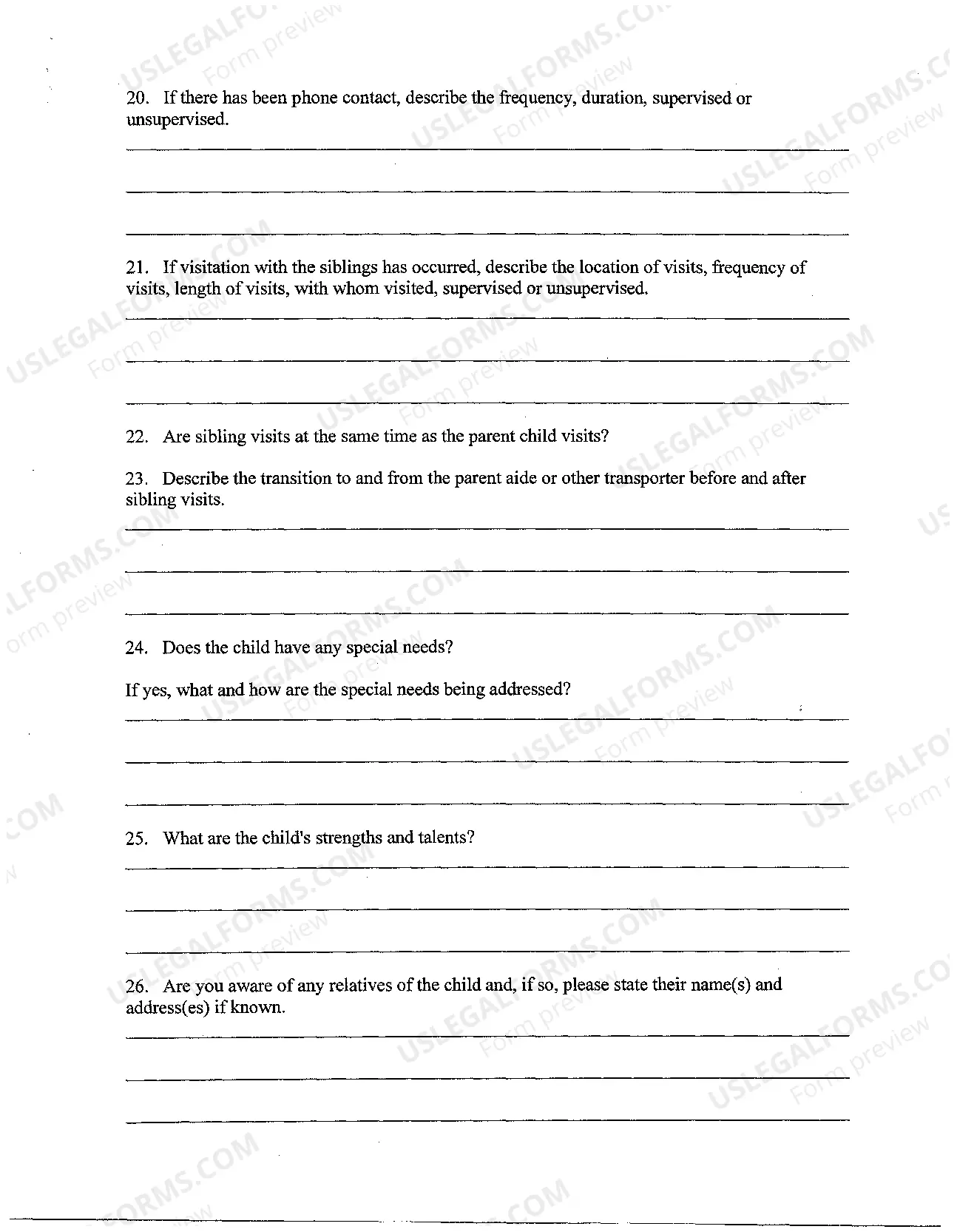 Preview Amended Foster Parents' Report
