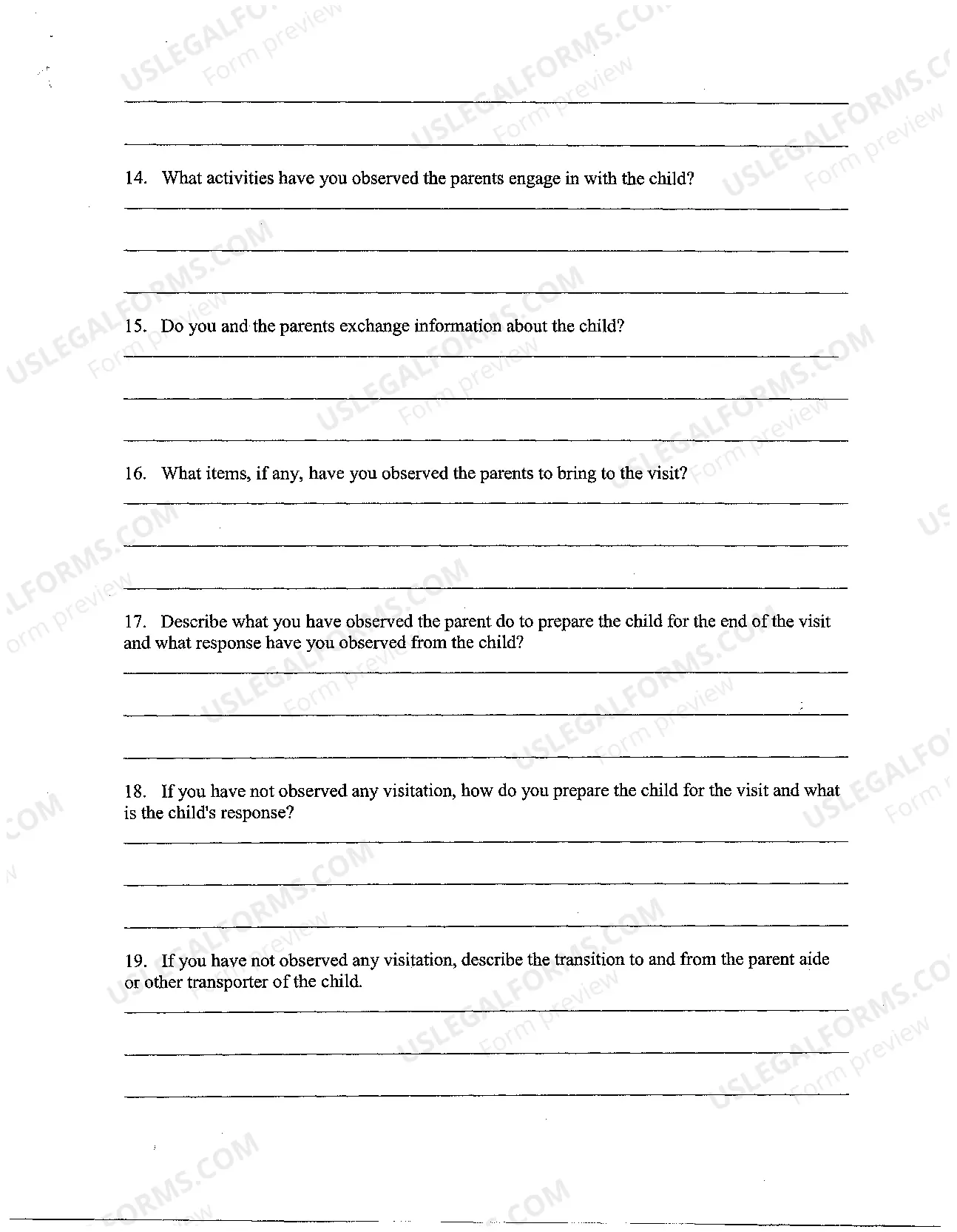 Preview Amended Foster Parents' Report