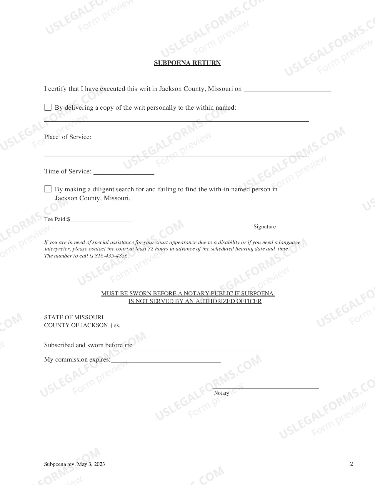 Preview Subpoena