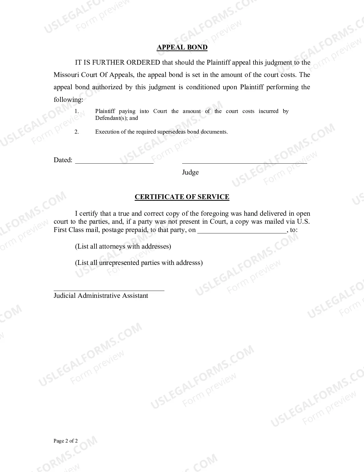 Preview Judgment For Defendant