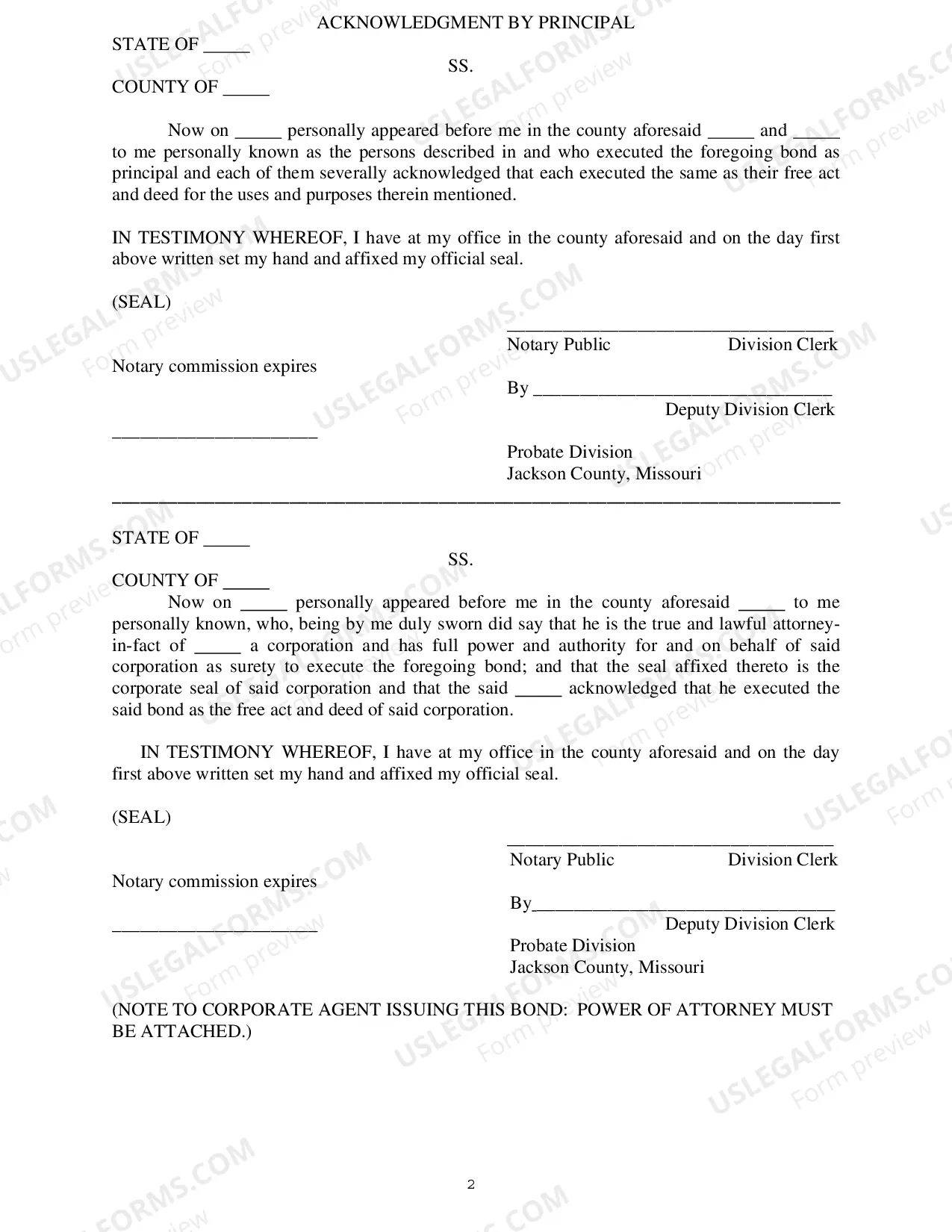 Preview Bond of Personal Representative With Corporate Surety