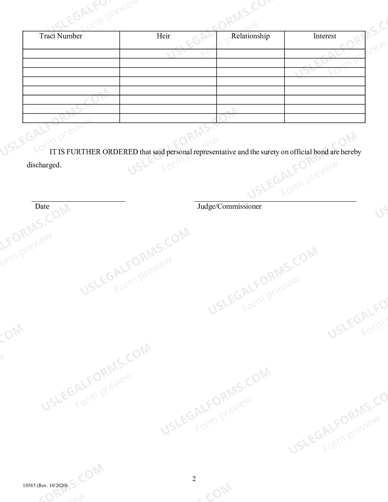 Preview Final Settlement Approved - Finding and Judgment of Heirship and Succession and Discharge