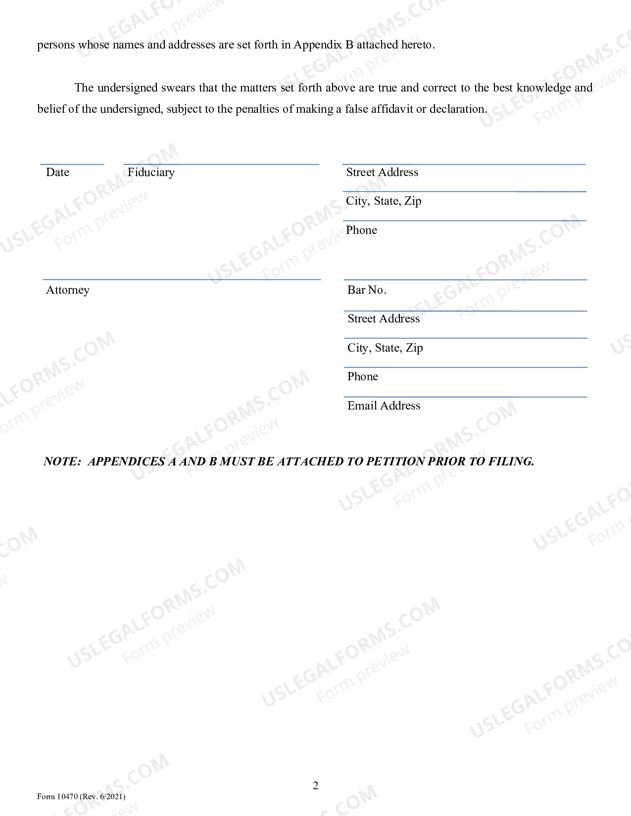 Preview Petition For An Order To Sell Real Property