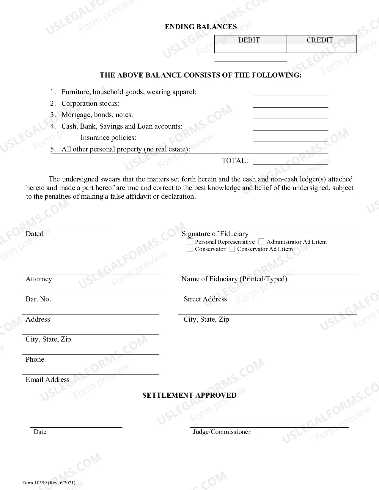 Preview Annual/Final Settlement (Pages 1 & 2)
