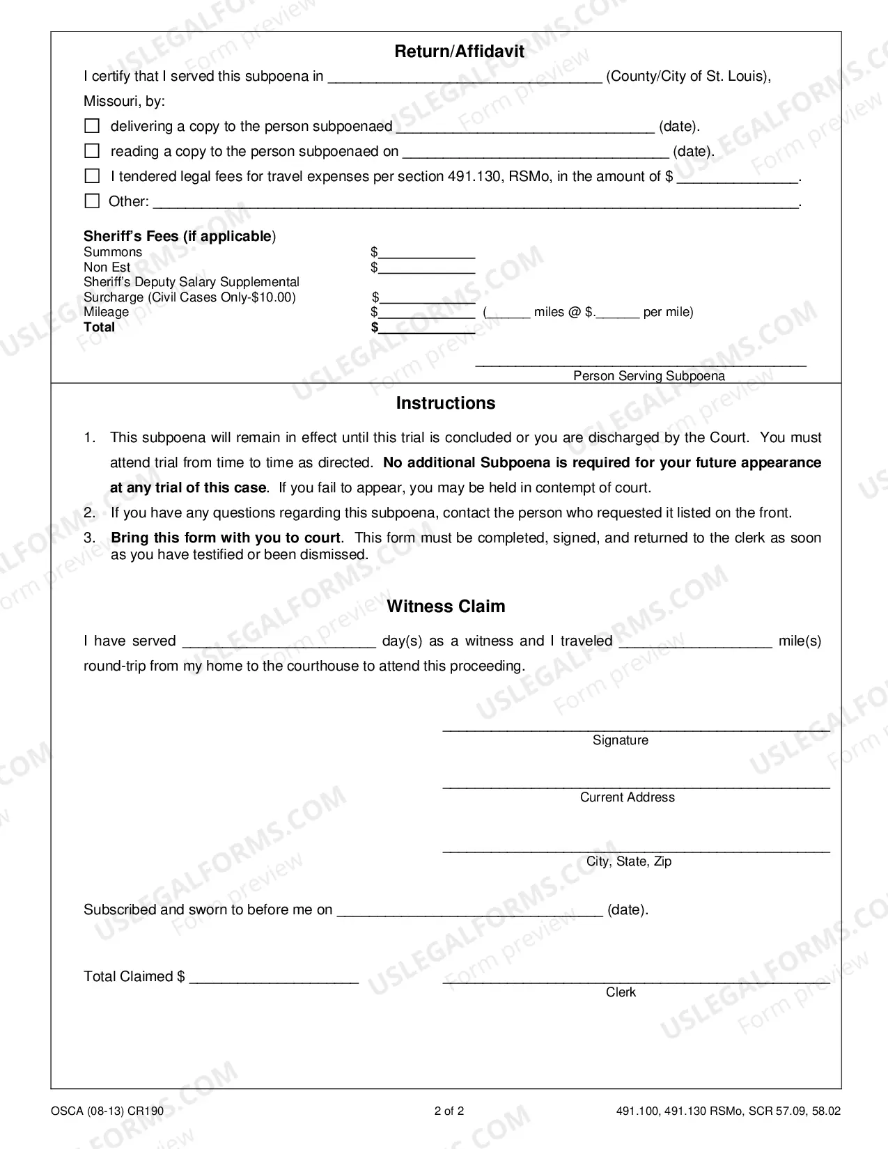 Preview Subpoena