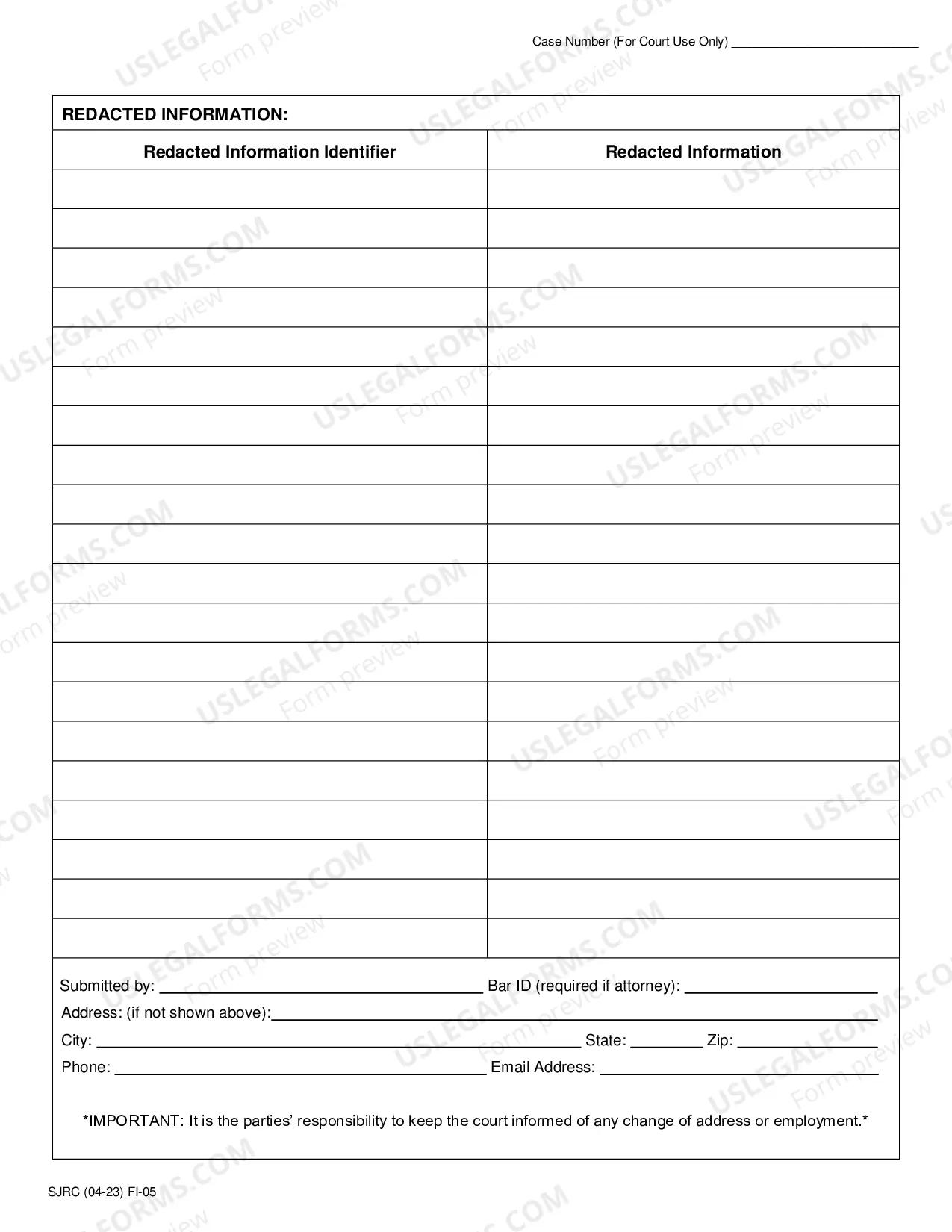 Preview Circuit & Associate Civil Filing Form