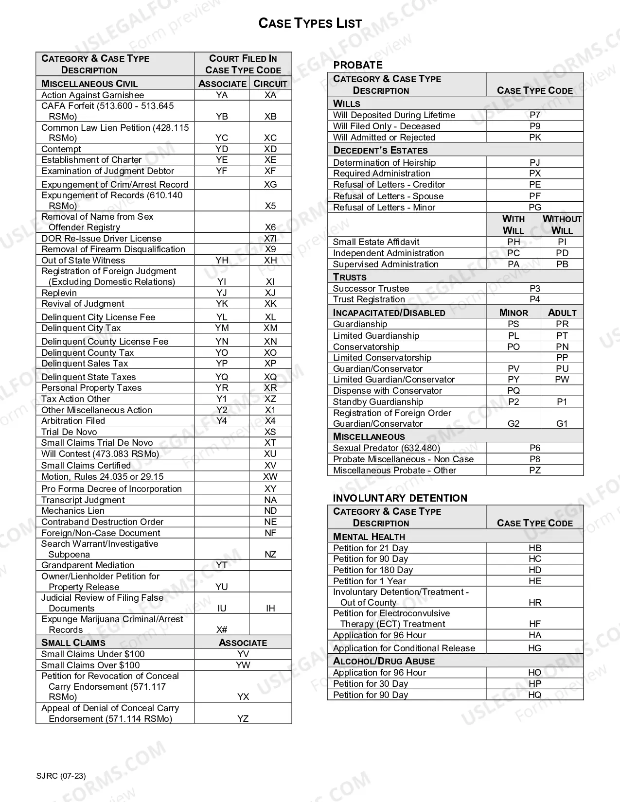 Preview Circuit & Associate Civil Filing Form
