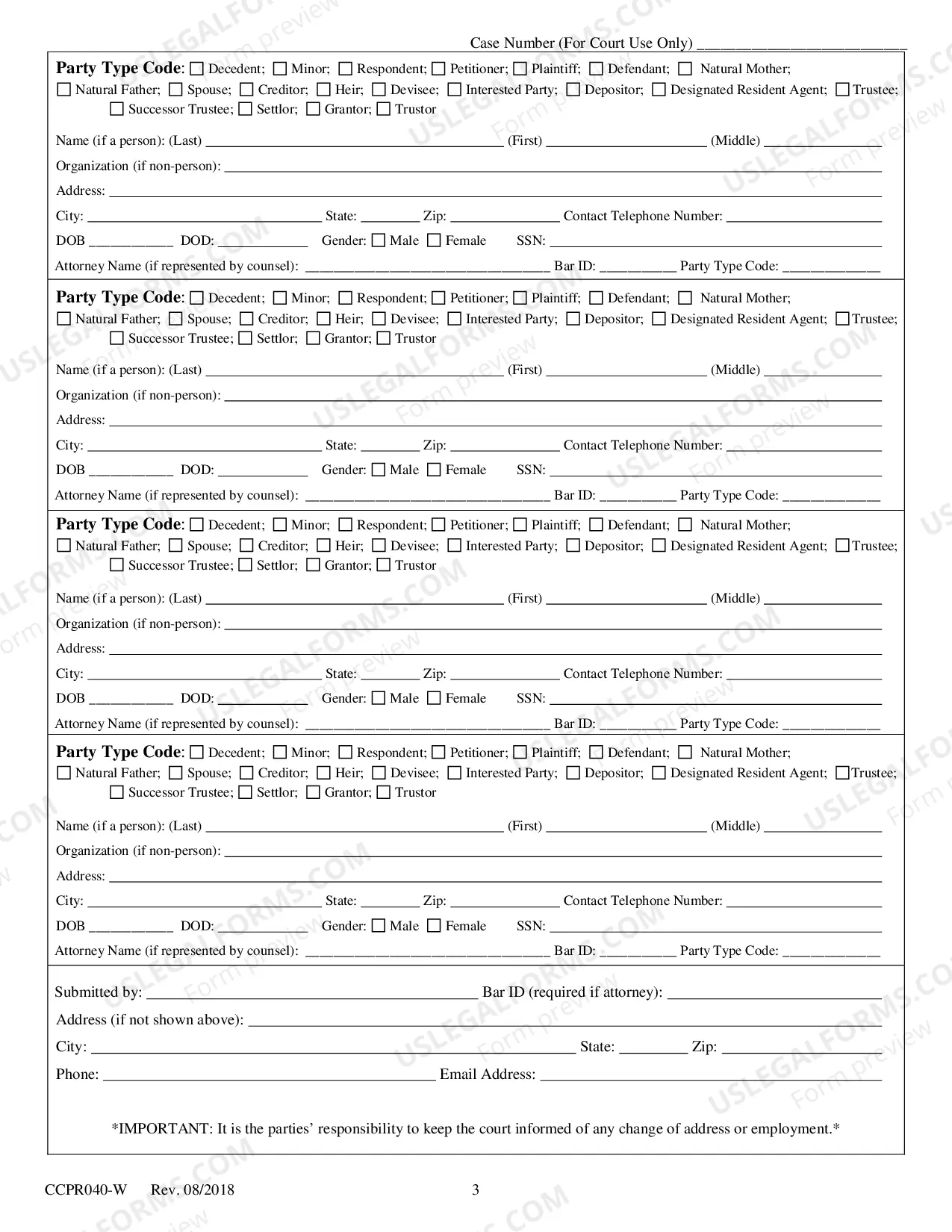 Preview Order To Enter and Inventory Safe Deposit Box