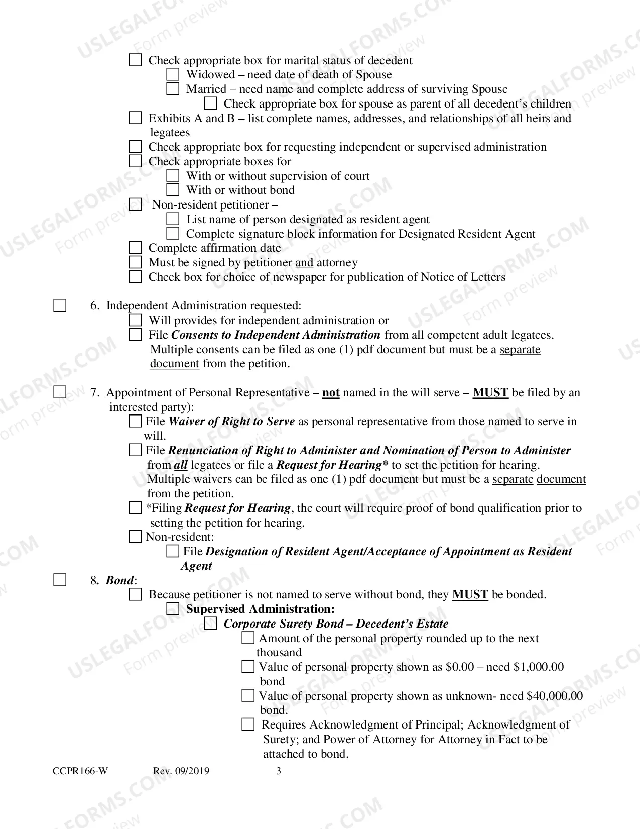 Preview Petition For Letters of Administration, Cum Testamento Annexo (C.T.A.)