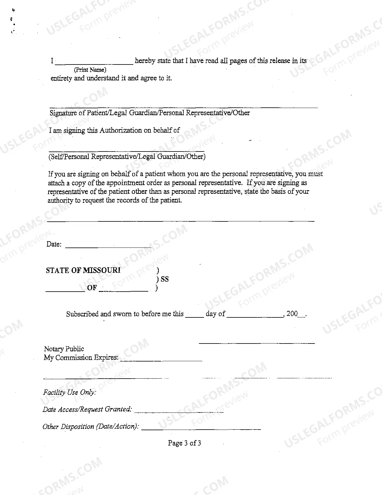 Preview Authorization For Release of Psychotherapy Notes