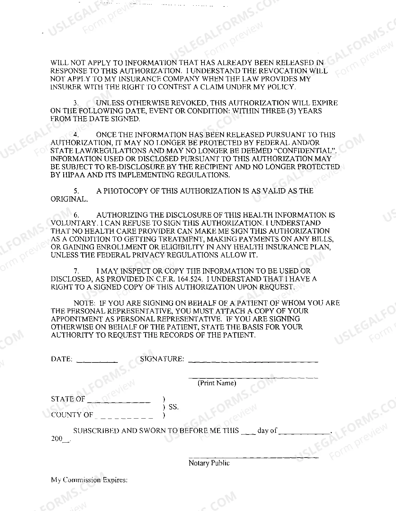 Preview Authorization For Release of Psychotherapy Notes (For Matters Prior To Filing Suit)