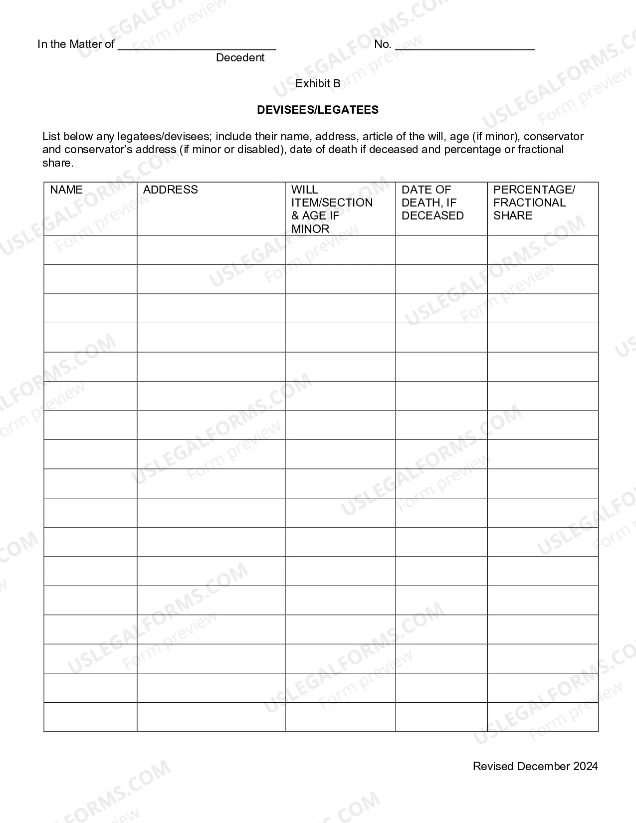 Preview Affidavit For Collection of Small Estate