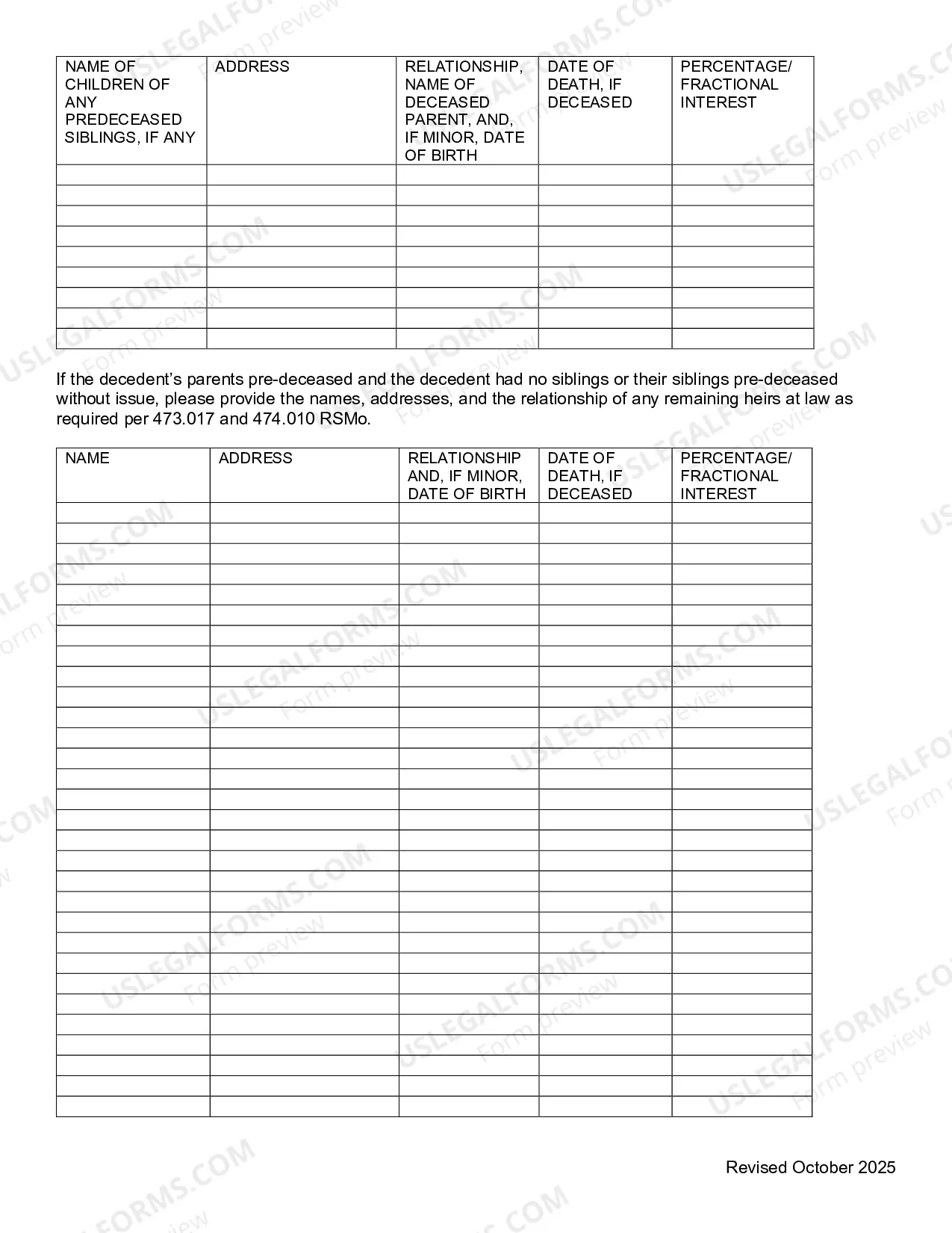 Preview Application For Letters of Administration
